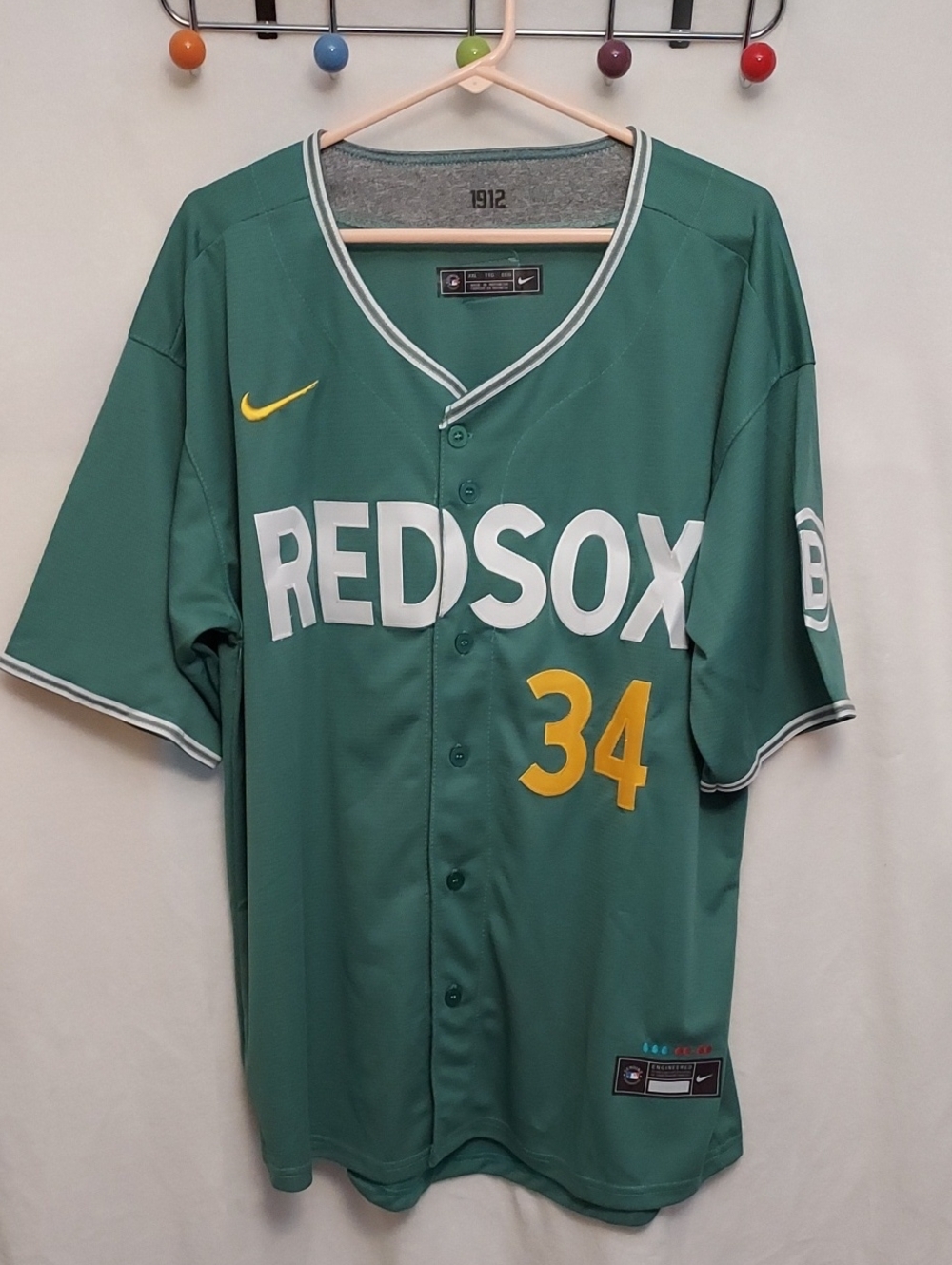 Nike Red Sox #34 City Connect Jersey